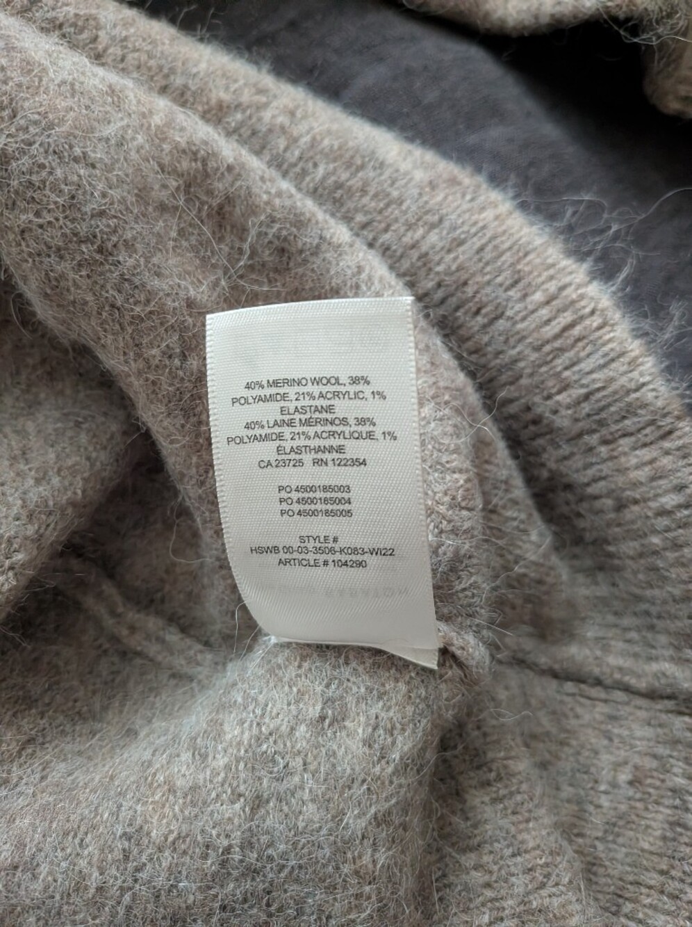 NWOT Aritzia The Group Babaton Thurlow Relaxed crew-neck sweater Merino Wool - Picture 8 of 8